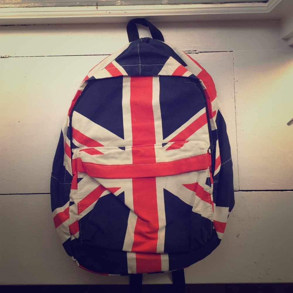 Union Jack Print Navy and Red Backpack - Women  Or Mens Bags